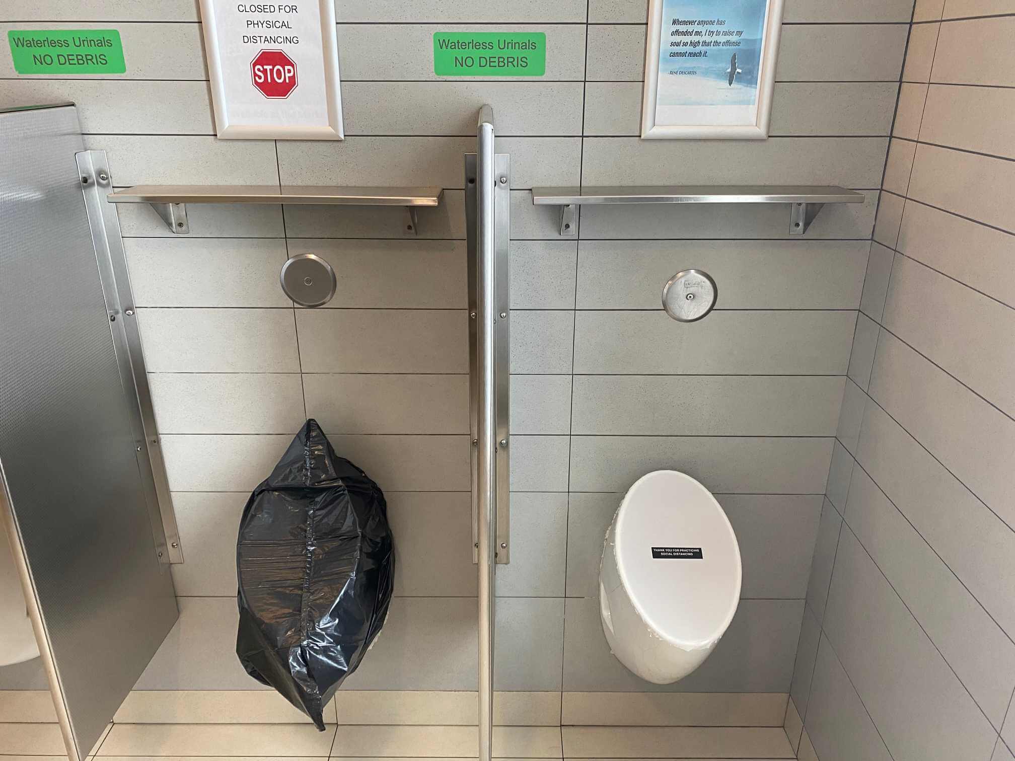 SaniCover used on a restroom fixture