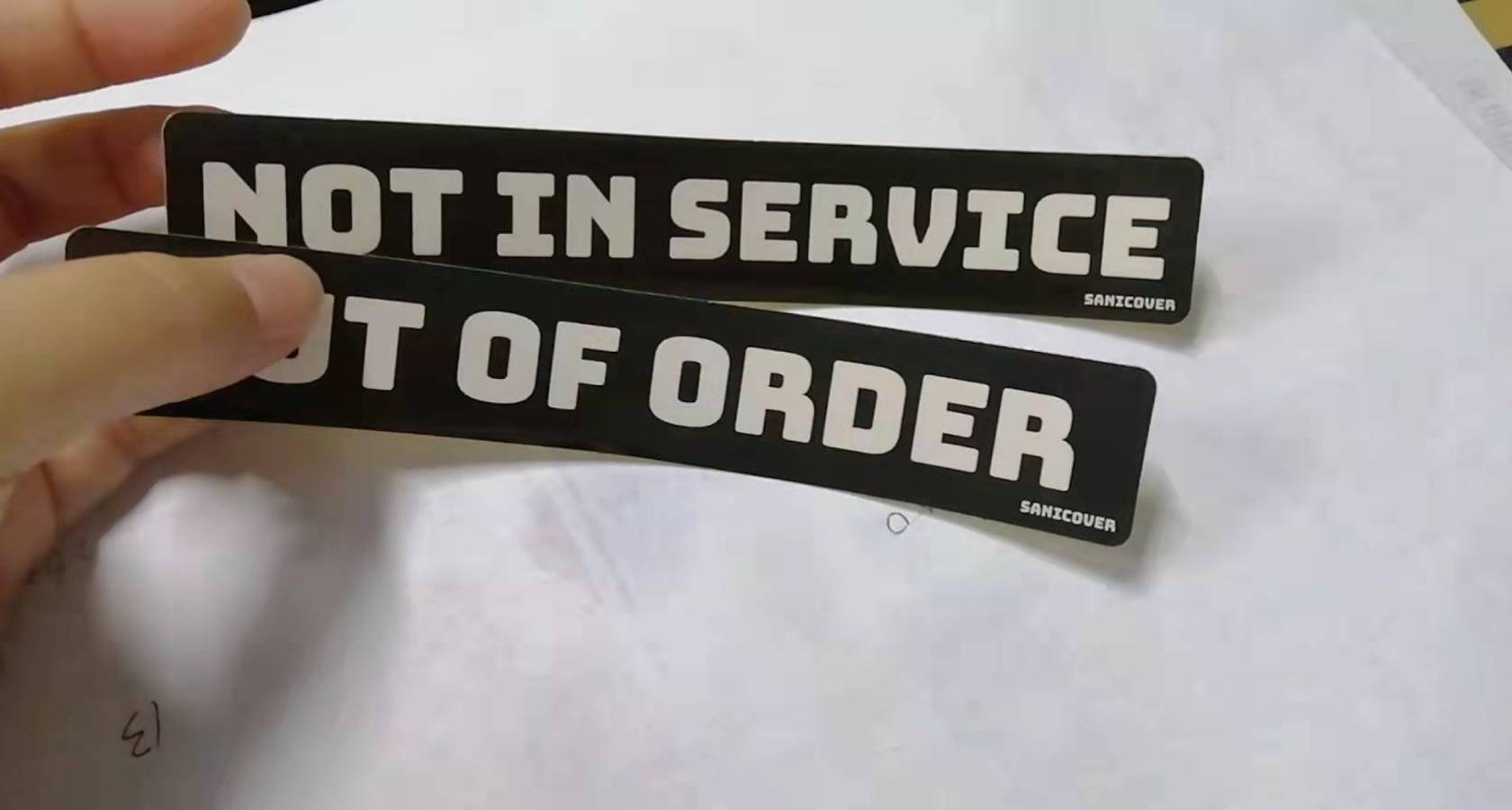 SaniCover out of order labels example 1