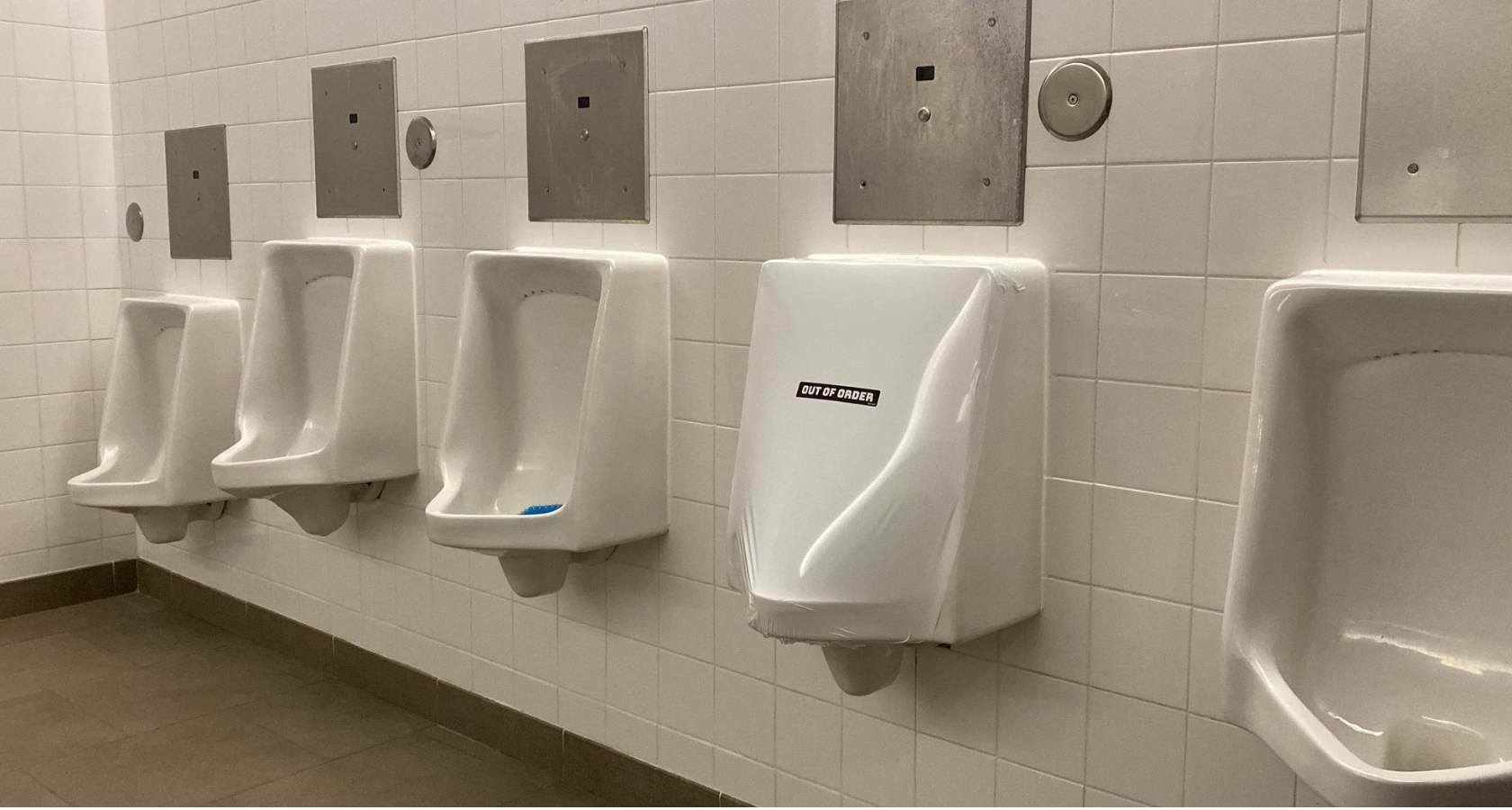 SaniCover out of order urinal covers example 1